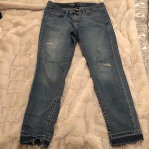 High Rise Distressed Skinny Jeans